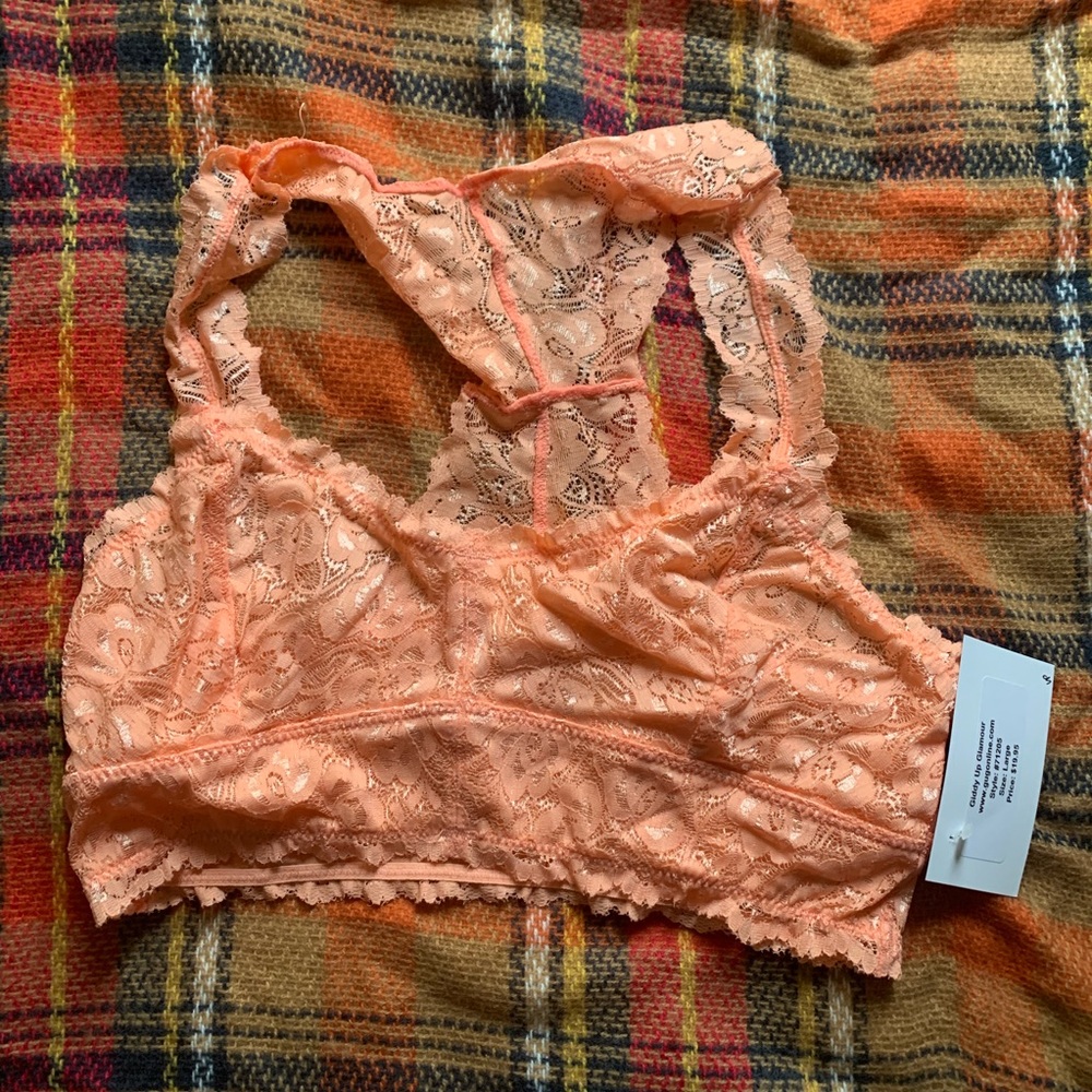 NWT Peach Lace Bralette